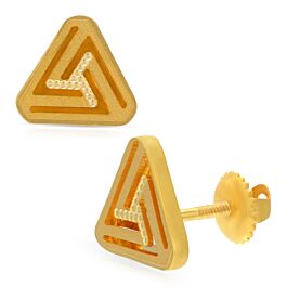 Classic Triangular Gold Earrings