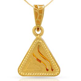 Splendid Triangular Pattern Gold Pendant