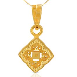 Dainty Floral Gold Pendant