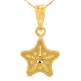 Twinkling Dainty Star Gold Pendant