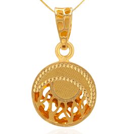 Stylish Circular Gold Pendant