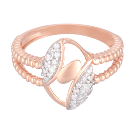 Glorious Drop Style Rose Gold Rings