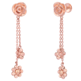 Mystic Floral Rose Gold Earrings