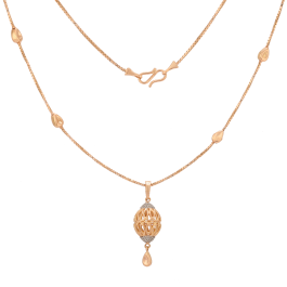 Spectacular Infinity Dome Rose Gold Necklaces