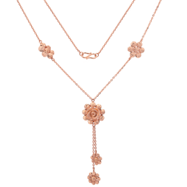 Mesmerizing Rose Floral Rose Gold Necklaces
