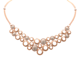Splendid Concentric Circles Rose Gold Necklaces