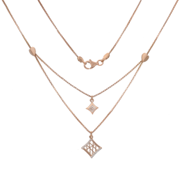 Sublime Criss Cross Rose Gold Necklaces