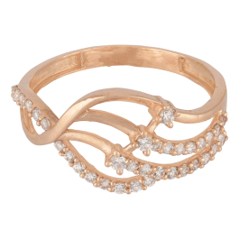 Fashionable Twisted Waves Gold Rings
