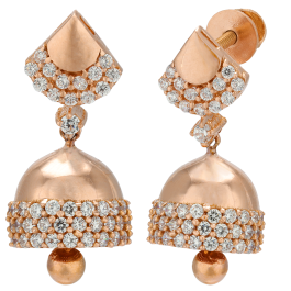 Beautiful Triple Layer Stoe Gold Earrings