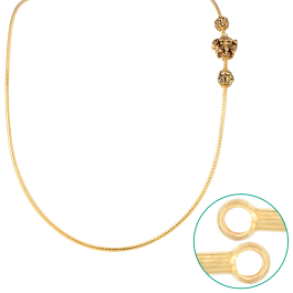 Divine Goddess Shri Lakshmi Design Beaded Gold Chains