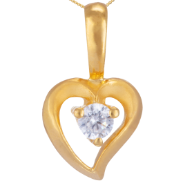  Lovely Valentine Heart Gold Pendant