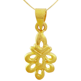 Regal Floral Design Gold Pendant