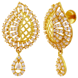 Classy Pear Drop Gold Earrings | 17B252808