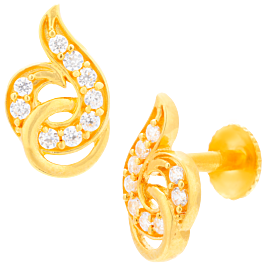 Elegant Infinity Loop Gold Earrings