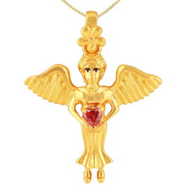 Gleaming Cute Lovely Angel Gold Pendant