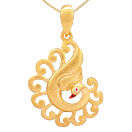 Beautiful Peacock Gold Pendant