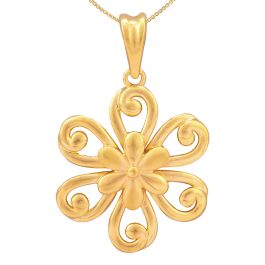 Classic Double Layered Flower Gold Pendants | 17B285341
