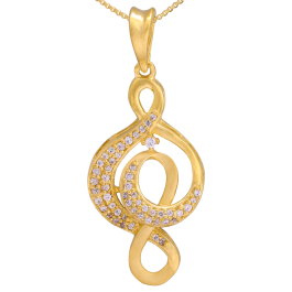 Exquisite Infinity Loop Gold Pendant