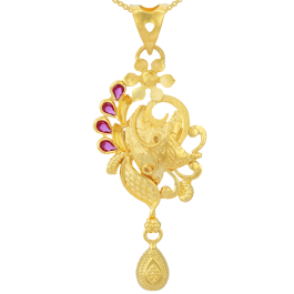 Fascinating Dancing Drop with Floral Gold Pendants