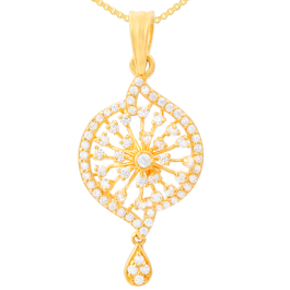 Flawless Sparkling Floral Gold Pendants