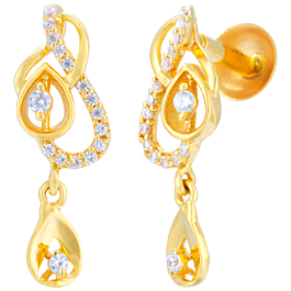 Fascinating Twisted Gold Earrings