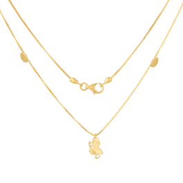 Trendy Angelic Butterfly Gold Necklaces
