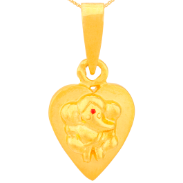 Leaf Bal Ganesha Gold Pendants