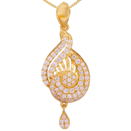 Pretty Stylish Swirl  Design Gold Pendants