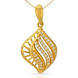 Elegance Glint Stone Gold Pendant