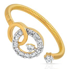 Trendy Entwining Diamond Ring