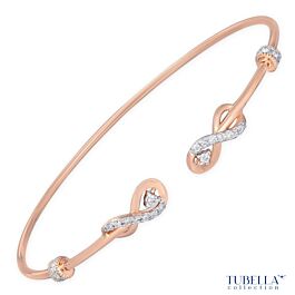 Charming Infinite Diamond Cuff Bracelet - Tubella Collection