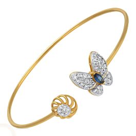 Pristine Butterfly Diamond Cuff Bracelet