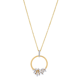 Sparkling Floral Diamond Necklace - Tubella Collection