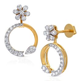 Glinting Floral Diamond Earrings - Tubella Collection