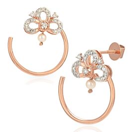 Glimmering Floral Diamond Earrings
