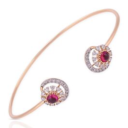 Exuberant Floral Diamond Cuff Bracelet - Tubella Collection