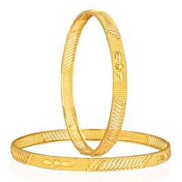 Elegant Lace Worked Gold Bangles