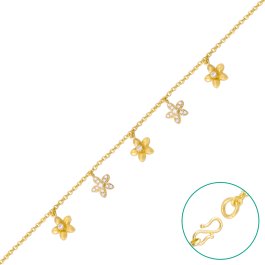 Dainty Floral Gold Bracelets