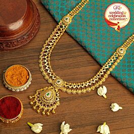 Wondrous Pear Drop Gold Necklace - Wedding and Celebrations Collection