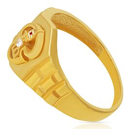 Traditional OM Pattern Gold Ring