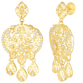 Stunning Artistic Lighting Gold Earrings
