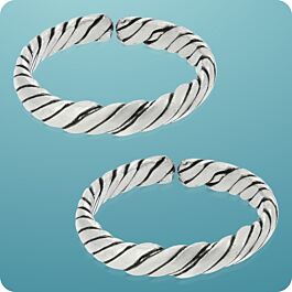 Classic Swirls Silver Toe Rings