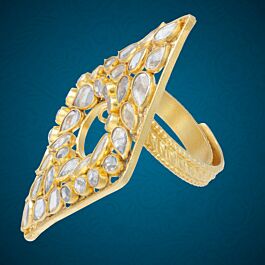 Incredible Diamond Pattern Adjustable Silver Ring