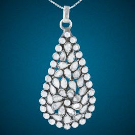 Charming Pear Drop Silver Pendant