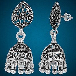 Timeless Colossal Silver Jhumka Earrings