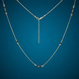 Fascinate Black Beaded Silver Mangalsutra Chains