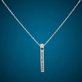 Forever My Love Engraved Silver Necklace