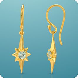 Sparkling Star Silver Earrings