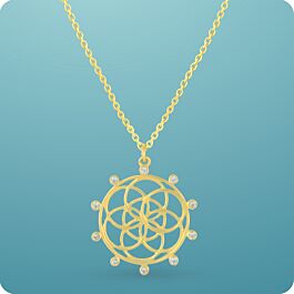 Alluring Flower of Life Charms Silver Necklace 