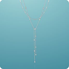 Alluring Double Layered Silver Necklace